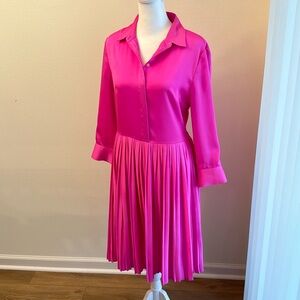 Banana Republic Pink pleated shirt dress